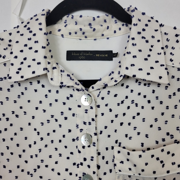 House of harlow polka dot blouse - Picture 2 of 7